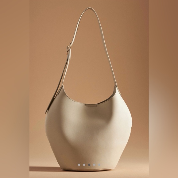 Anthropologie Faux Leather Bucket Tote - Picture 3 of 8